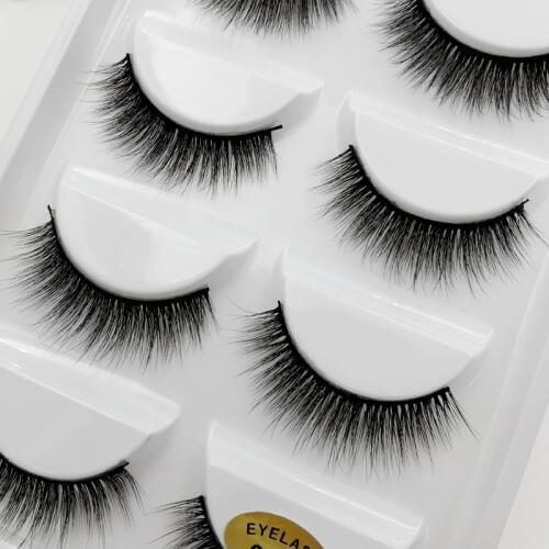 SHIDISHANGPIN 5 Pairs Mink Eyelashes 3D Mink Lashes Fake Eyelashes Natural 3d False Lashes cilios faux mink lashes faux cils