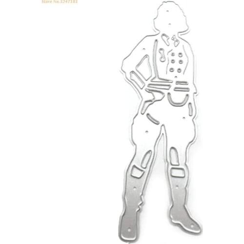 B0KC Woman Metal Cutting Dies Stencil DIY Scrapbooking Album Paper Card Template Mold Embossing Decoration