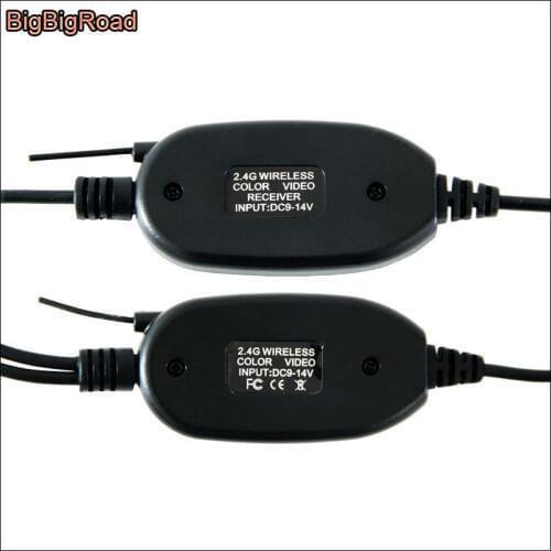 BigBigRoad 2.4G Wireless RCA Video FM Transmitter Receiver Kit for Car Monitor Rear view Reverse Backup Rearview Camera Cam