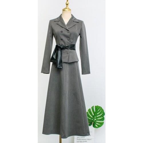 IU DEL LUNA Hotel 2 piece set women 2019 Korean Fashion Long Sleeve Jacket Coat Women Skirt Outwears Elegant Lady two piece set