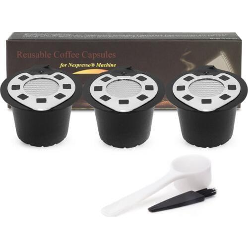 Coffee Filter Baskets Capsules reusable Refillable Reusable Coffee Capsules For Nespresso Machines Filter coffee capsule Pod Cup