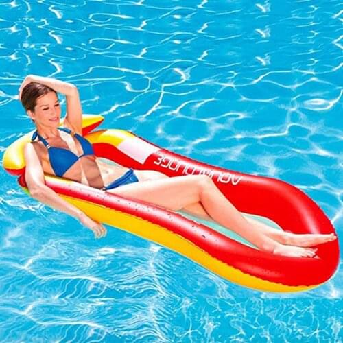 Summer Inflatable Water Hammock Floatings Row Lounges Single Swimming Pool Inflatable Air Mattresses Lounger Chair Water Sports