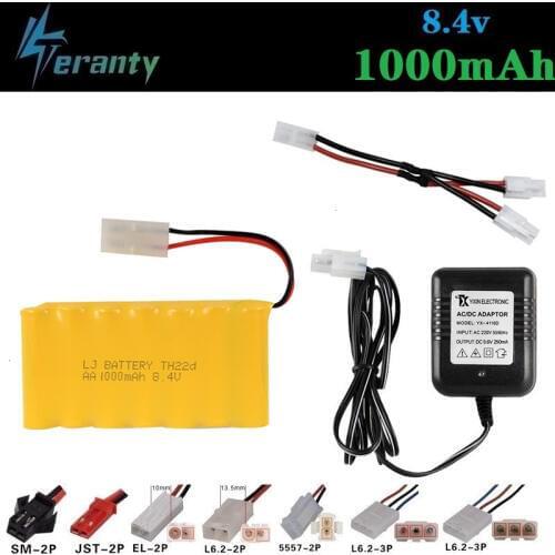 M Model ) Ni-CD 8.4v 1000mah Battery + 8.4v Charger For Rc toy Car Tank Train Robot Boat Gun AA 8.4v Rechargeable Battery Pack