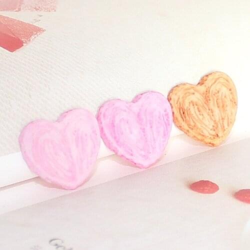 Simulation Food Play Love Heart Resin Decoration Crafts Flatback Cabochon Embellishments For Scrapbooking Kawaii Diy Accessories