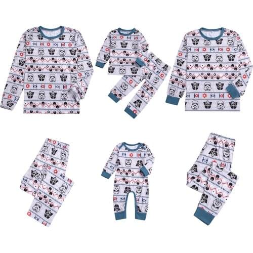 Mother And Daughter Clothes Outfits 2020 New Family Matching Pajamas Set Women Girl Boy Xmas Cotton Party Sleepwear Pyjamas Set