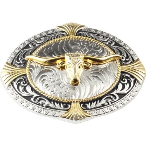 Matador Belt Buckle Golden bull head Alloy materials