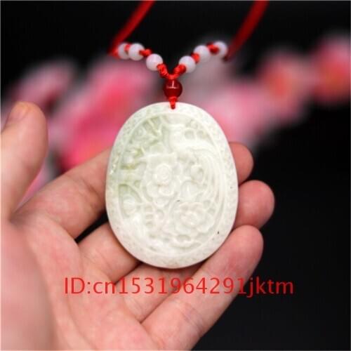 Bird Amulet Jewelry Pendant Jade Charm Natural Accessories for Necklace Gifts White Magpie Chinese Men Fashion Carved