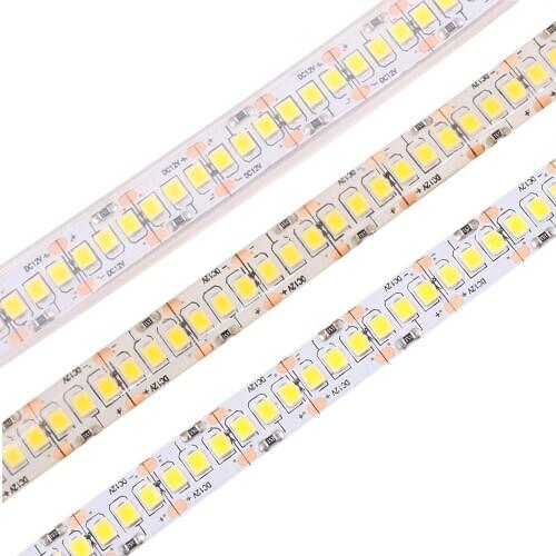 Led Lights Stripe Tape 12V SMD 2835 5m 1200Leds 12 V Volt Waterproof 240Leds/m Led Flexible Lamp String White / Natural White