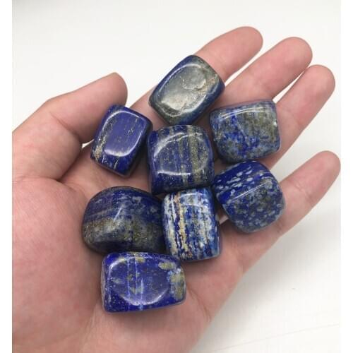 200g Natural lapis lazuli square stone ornaments blue irregular gravel