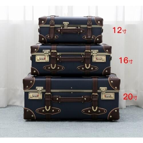 Urecity Vintage and Cute Small Suitcase Made with PU Leather Women Men Handbag