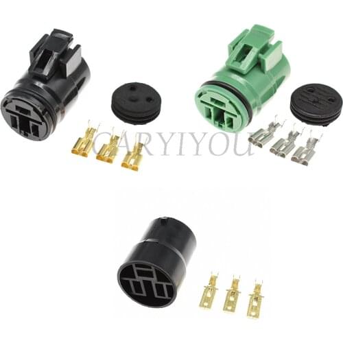 1 Set 90980-10341 90980-11491 Black Green 3P Male Female Waterproof Auto Wire Connector Round Alternator Plug For Car Mitsubishi
