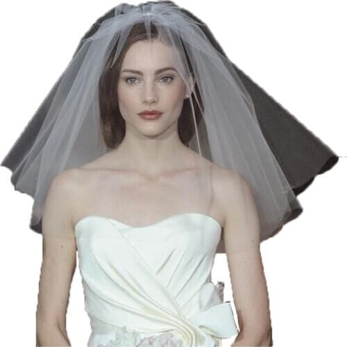 2019 Fashion Veils With Comb Two Layer Wedding Veil Weddings Accessories Wedding Veil