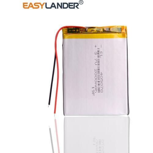 3pcs/Lot 3.7V 2000mAH 405070 lithium Li ion polmey rechargeable battery for GPS,mp3 mp4 mp5 dvd bluetooth model toy 045070