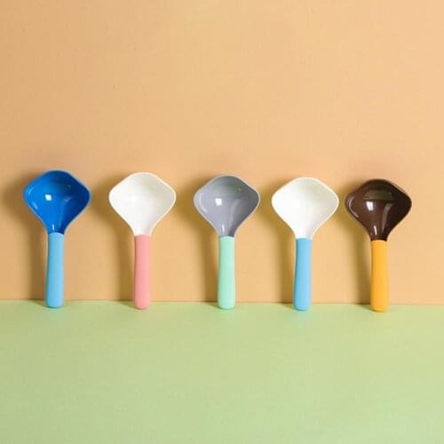 White Food Shovel Mutli-function Arc Design Handle ABS Cat Paw Shape Pet Feeding Spoon For Puppy Round Teddy Feeding Supplies