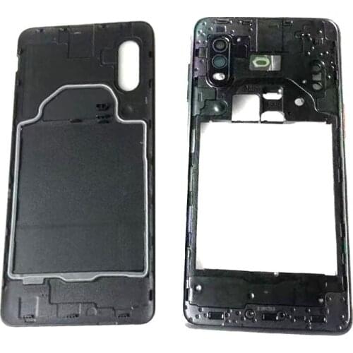 For Samsung Galaxy Xcover Pro SM-G715 Back Housing Middle frame Case Side Buttons+Battery Back Cover Replacement Repair Parts