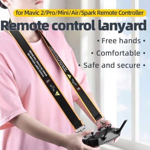 Black Yellow Edge Widen Lanyard Strap for Mavic 2/Pro/Mini/Air/Spark Remote Control Fashion Lanyard Anti-lost Lanyard