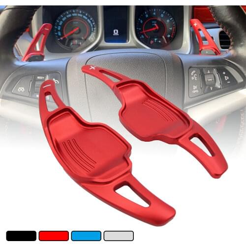 For Chevrolet Camaro 2012 2013 2014 2015 2pcs Aluminum Car Steering Wheel Shift Paddle Shifter Extension