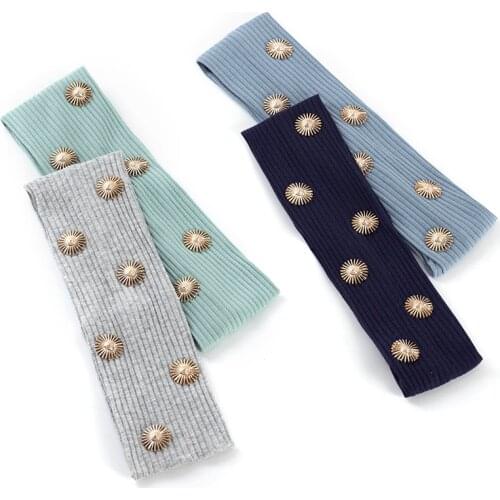 Geebro DIY Sunflower Hardware Accessories Women Headband High Quality Hair Bands Sport Elastic Solid Color Hairbands