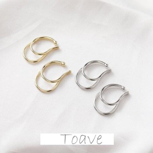 14K gold-clad copper-plated real gold-plated color-preserved simple atmospheric joker ear clip painless ear clip