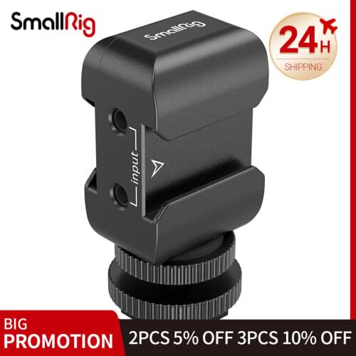 SMALLRIG Two-in-One Bracket Cold Shoe Mount Compatible with Rode Wireless GO and Saramonic Blink 500 for Two-Person Vlogging2996