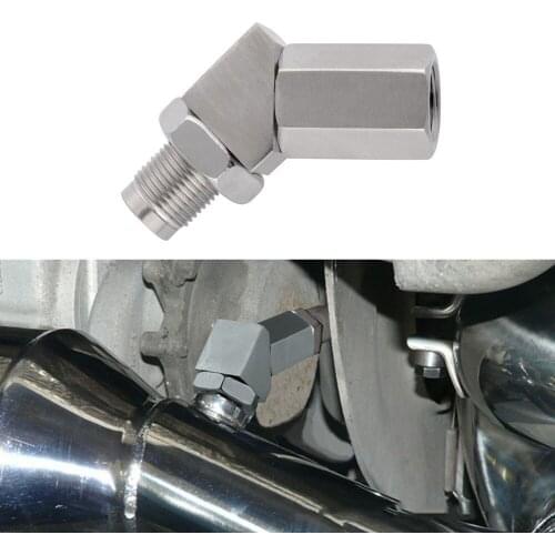 M18X1.5 Oxygen Sensor Extender 45 Degree CEL Check Engine Light Fix O2 Sensor Spacer With Catalytic Converter