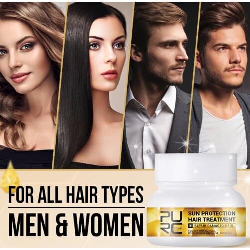 PURC Sun Protection Hair Mask UV Damage Repair Deep Hair Root Restore Soft Anti Frizz For Women Men Hair Treatment Mask 60ml