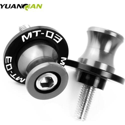 Motorcycle 6mm swing arm Spools Sliders for yamaha MT-03 MT03 MT 03 MT09 all year Bike Aluminum Swingarm Spool Sliders MT-03