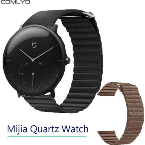 Wrist Bracelet for Xiaomi Mijia Quartz Watch Strap Leather Magnetic Wristband band for Xiaomi Mijia Quartz Watch Belt