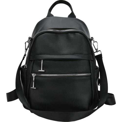 2021 new fashion ladies backpack high quality leather PU backpack teen girls school bag large capacity travel backpack