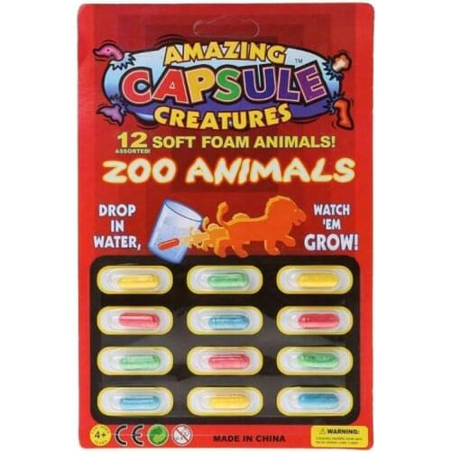 Novelty Gag Toys 4 Pcs New Soft Baby Cognition Toys Grow Capsules Early Educational Kids Cartoon Dinosaur Toys