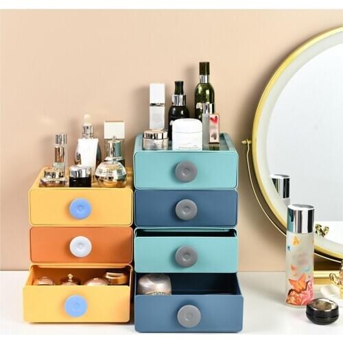 NEW Creative Desktop Drawer Plastic Storage Box Mini Cosmetic Makeup Organizing Container Jewelry Storage Case Sundries Organize