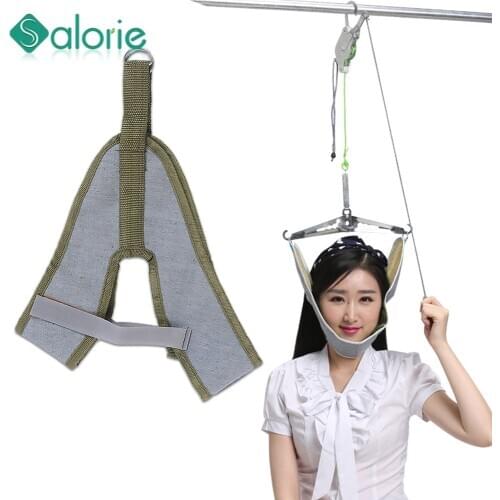 Hanging Neck Traction Belt Cushion Stretching Belt Brace Adjustable Cervical Correction Stretcher Pain Relief