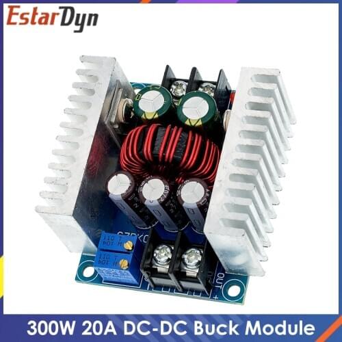 300W 20A DC-DC Buck Converter Step Down Module Constant Current LED Driver Power Step Down Voltage Module Electrolytic Capacitor