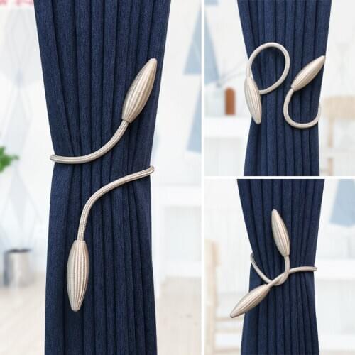 Any Shape Metal Leaf Curtain Buckle Lace Up Alloy Curtain Ring Clasp Hanging Belt Rope Hook Frame 1 Piece For Home Decoration