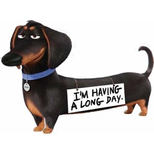 S50057# 13/15/17CM Personality PVC Decal Secret Life Pet Dog Waterproof Car Sticker on Motorcycle Laptop Decorative Accessories