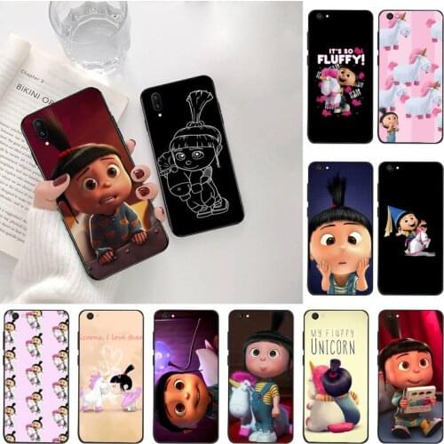 YJZFDYRM Despicable Me Unicorn Agnes Newly Arrived Black Cell Phone Case For Vivo Y91c Y17 Y51 Y67 Y55 Y93 Y81S Y19 V17 vivos5