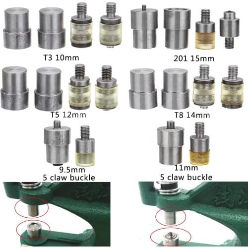 1Set 9.5-15mm Manual Claw snaps die Metal buckle installation Rivets Metal snaps Press machine moulds Dies installation tool