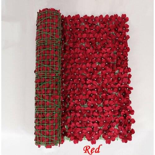 0.5*1M Artificial Flower Roll brise vue Rattan Blossom Private Balcony Screen vallas para jardin Outdoor Yard Hedge White