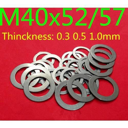 10PCS M40 flat Thin washer shim 0.3mm 0.5mm 1mm 304 Stainless Steel Ultra-thin Flat Washer Gasket Adjustment washer