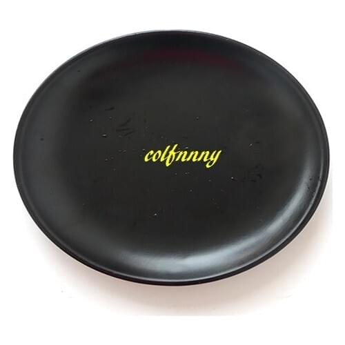 100pcs/lot Fast shipping Rubber Wood plate dishes fruit tray walnut plates kitchen tools wood bowl Tableware Black colors