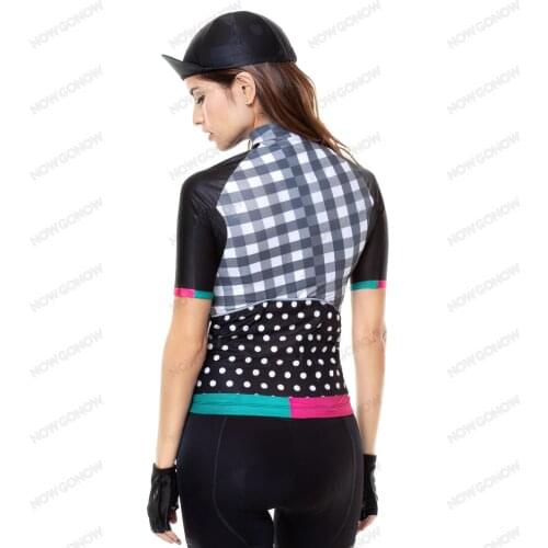2021 Cycling Jersey Women Black Short Sleeve Summer Bike Wear Clothing Beautiful Tops Breathable