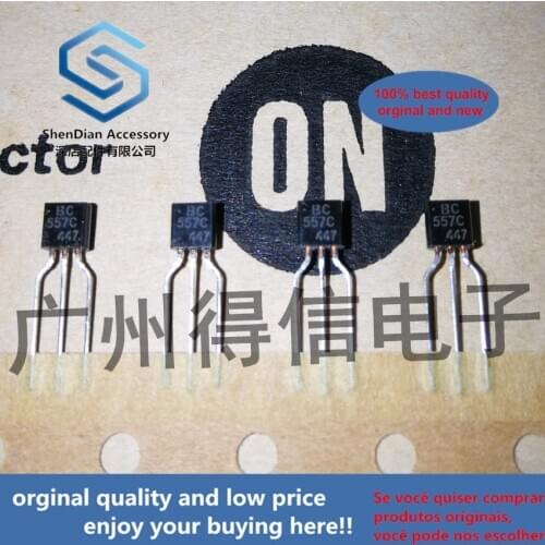 30pcs 100% orginal new BC557C BC557 Amplifier Transistors TO-92 real photo