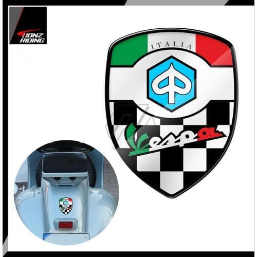 For Piaggio Vespa GTS GTV LX LXV Super Sport 3D Resin Motorcycle Decal Italy Racing Sticker