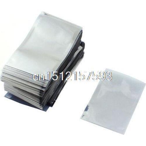 500 x Clear Gray Open Top Anti-static Shielding Bags 8cmx12cm for PCB Board