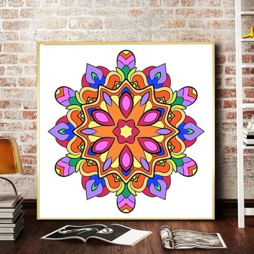 5D DIY Handmade Diamond Painting Mandala Flower Full Drill Embroidery Diamond Cross Stitch Mosaic Kit Hanging Pictures
