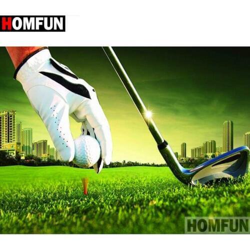 HOMFUN Full Square/Round Drill 5D DIY Diamond Painting "Golf scenery" 3D Diamond Embroidery Cross Stitch Home Decor A19103
