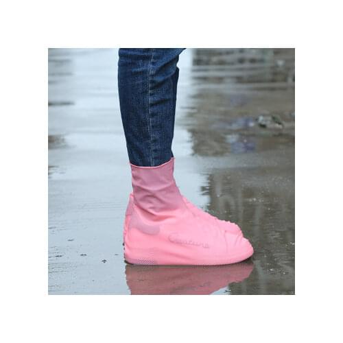 Recyclable Silicone Overshoes Reusable Waterproof Rainproof Men Shoes Covers Rain Boots Non-slip Washable 4 Colors Support Whole