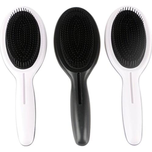 Environmental ABS Oval Hair Tangle Brush Detangler Comb With Handle Scalp Massage Hairbrush For Hair Care Styling Tools Salon