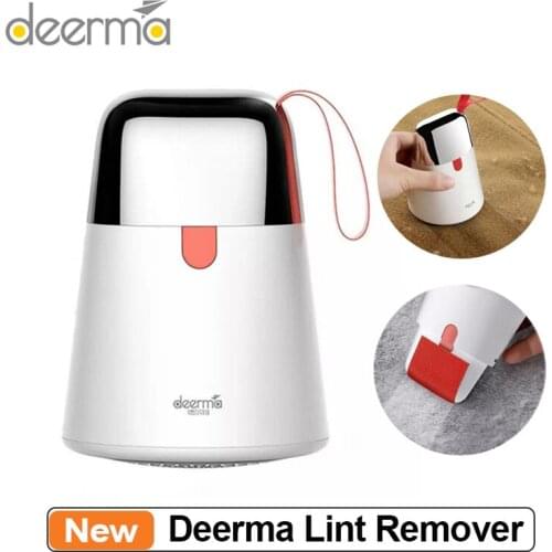 Deerma Electric Lint Remover Hair Ball Trimmer Sweater Remover USB Portable Fabric Shaver Defuzzer Clothes Trimmer 2 in 1 sticky
