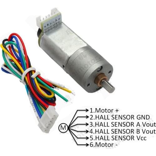 GM20-130 DC geared motor with encoder Hall speed encoder robot balance car dedicated